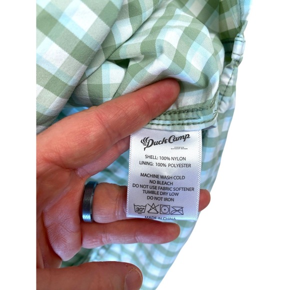 DUCK CAMP Mens Lightweight Short Sleeve Hunting Shirt 2XL Green Vented Nylon Zip - Picture 5 of 16